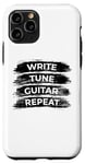 Coque pour iPhone 11 Pro Write Tune Guitar Repeat Guitar Lover Instrument de musique