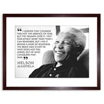 Wee Blue Coo QUOTE LEARNED COURAGE NELSON MANDELA FRAMED PRINT F97X3685