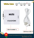 Convertisseur portable compatible Mini VGA vers HDMI,boîtier vidéo VIncome 2HDMI,adaptateur audio 1080P pour ordinateur portable,budgétaire HDTV,TV - Type VGA TO HDMI-Video Converter