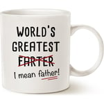 Rolig pappa-kaffemugg för fars dag, världens bästa (jag menar pappa) - perfekt julklapp och present till pappa, pappa, pappa - porslinskopp Greatest Father