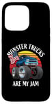 iPhone 15 Pro Max Monster Trucks Are My Jam Funny 4x4 Monster Truck Cartoon Case