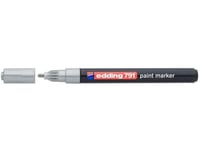 Edding Lackpenna, Rund Spets 1-2Mm Silver (791/054/S Ed)