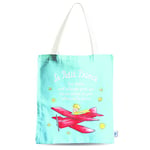 The Little Prince Lot 10 Cotton Bags Blue Small Prince Airplane, 38 x 44 cm