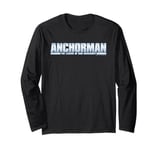 Anchorman The Legend Of Ron Burgundy Silver Logo Long Sleeve T-Shirt