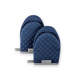 KitchenAid Mini Oven Mitt Set, Cotton, Blue Willow, 5.5"x8"