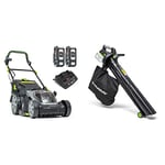 Murray 2x18V (36V) Lithium-Ion 37cm Cordless Lawn Mower IQ18WM37 + Murray IQ18LBV Dual 18V (36V) Li-Ion Cordless Leaf Blower Vacuum Body