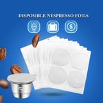 100pcs Espresso Aluminum Lids Sticker Foil Seals For Nespresso Original Line Pod