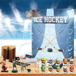 Isboll Dekoration Resin Rolig 24 Dagar Hockey Nedräkning Julkalender Hockey Miniatyr Souvenir Julkalender För Barn Vuxna Blind Box