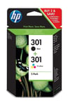 Original Genuine HP 301 Black & Colour Ink Cartridge Combo Pack In CR340EE 2540