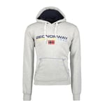 Geographical Norway - Sweat à Capuche Homme à Manches Longues Golivier Gris Clair Taille M, gris clair, M/L