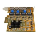 STARTECH 4-portars Gigabit Ethernet PCI Express nätverkskort med Realtek RTL8111G Chipset - PCIe GbE NIC Adapter