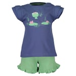 BLUE SEVEN Girls Set med 2 T-shirt + Shorts jeans blå