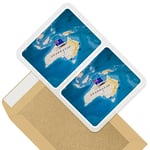 2 x Rectangle Stickers 10cm - Australia World Map Flag #44172