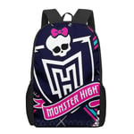 Monster High 3D-mönstrad skolväska för barn, flickor, pojkar, casual ryggsäckar, barnryggsäckar, pojkar, flickor, multifunktionella skolväskor 1