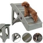 Hengmei - Escaliers pour chien Escalier pliable en plastique pour animal de compagnie avec marches antidérapantes, aide à l'entrée de lit ou de canapé