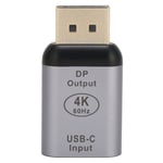 Typ C till DP Adapter 4K 60Hz Hona till Hane Videokonverterare för Windows/Android/OS X