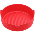 Air Fryer Silicone Pan Air Fryer Four Grill Pizza Poulet Air Fryer Accessoires Disque RéUtilisable Remplacement Grill Pan Rouge