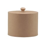 GLOREX Ronde en Carton de Couleur Naturelle, avec Couvercle, Environ Dimensions : 13,5 x 10 cm-Peut être utilisé comme Cadeau, Rangement ou boîte à Bijoux, 6 2027 045