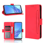 Red Magic 8 Pro/8 Pro+ Case [Wallet Case] [Kickstand] [Card Slots] [Magnetic Flip Cover] Compatible with Red Magic 8 Pro/8 Pro+ Smartphone(Red)