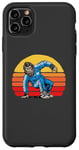 Coque pour iPhone 11 Pro Max Break Dancing Sasquatch B-Boy Bigfoot Dancer 80s Sunset