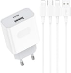 Chargeur Rapide For Iphone - 20w Usb C Pr Avec 2m Câble Compatible For Iphone 14 13 12 11 Pro Plus Mini Xs Xr X Se 8 7 6s 5s Usbc Secteur Mural Adaptateur Alimentation Type C Tête[X361]