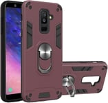 Cas De Protection De Téléphone En Arrière For Étui Samsung Galaxy A6 Plus 2018/A9 Star Lite Couverture Antichoc De Qualité Militaire Avec Gage De Voiture Magnétique Montage De Voiture Kickstand Pro