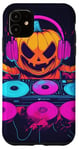 iPhone 11 Pumpkin DJ Headphones Costume Fun for Halloween Case