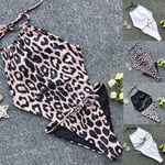 Femmes Bikini Leopard Maillot De Bain Une Pièce Rempli Soutien-Gorge Maillots De Bain Beachwear Blanc