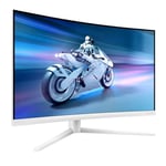 PHILIPS Evnia 32M2C5501-32 inch QHD Curved Gaming Monitor, 180 Hz, 1 ms GtG, FreeSync Premium (2560x1440, 2x HDMI 2.0, 1x DisplayPort1.4) white