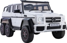 Lean Cars Batteribil Mercedes G63 6X4 24V Vit