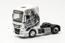 Herpa-314480 Man TGX XXL Tracteur « Lagoudakis 2 / Poséidon Dieu de la mer Miniature Petit modèle de Collection, 314480, Multicolore