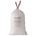 Brabantia Sac poubelle - blanc 10/12 L rouleau de 20 sacs