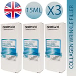 3X Derma V10 Anti-Ageing Face Cream Deep Wrinkle Collagen Filler 15ml