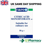 CARE Citric Acid Monohydrate BP - 50g - Culinary & Cleaning Use | PHARMACY GRADE