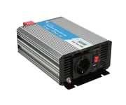 Extralink VOLTAGE CONVERTER 12V - 230V, 600W, PURE SINUS OPIP-600W strømadapter og vekselretter Automatisk Aluminium, Sort