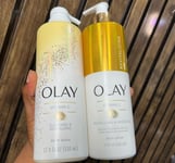 Olay Vitamin C & B3 Revitalizing Hydrating Body Lotion + Body Wash 2Pcs Set