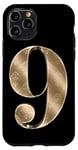 Coque pour iPhone 11 Pro 9 (neuf) Numéro préféré d'anniversaire Motif fleur de lys