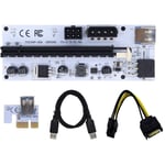 VER009 USB3.0 PCI-E Riser VER009S Express 1X à 16X Extenseur Pcie Adaptateur Carte SATA 15Pin 6Pin Alimentation pour L'Exploitation MinièRe