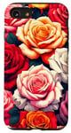 Coque pour iPhone SE (2020) / 7 / 8 Motif floral multicolore blanc, rose, rouge