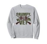 Grumpy Old Vet Funny Military Veteran Men Women Sweatshirt