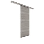 Kit porte coulissante l.83 cm Coloris chêne gris