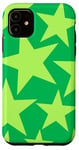 iPhone 11 Preppy Green Star Pattern Case