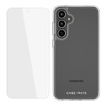 Case-Mate Samsung Galaxy S23 FE 5G Case w/ 9H Tempered Glass Screen Protector [12ft Drop Protection] [Wireless Charging] Tough Clear Phone Case for Samsung Galaxy S23 FE 5G 6.4”, Anti Yellow, Slim Fit