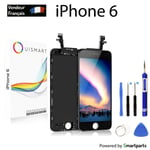 OuiSmart® ECRAN LCD POUR IPHONE 6 NOIR RETINA + VITRE TACTILE COMPLET SUR CHASSI