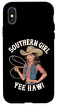 Coque pour iPhone X/XS Western Funny Cowgirl Vibes Southern Pride pour les amoureux des chevaux