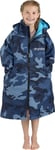 Dryrobe Advance Junior Changing Robe Blue Camo Long Sleeve Kids Waterproof Youth