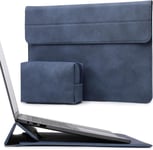 13 Pouces Housses Ordinateur Portable Sacoche avec Fonction Stand pour MacBook Air 13 M3 A3113 M2 M1 2024-2018, MacBook Pro 13 M2 M1 2024-2016, 2024 13 iPad Pro/Air, Surface Pro, Bleu Marine