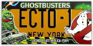 Ghostbuster Official License Plate Movie Replica  - ECTO-1