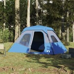 vidaXL Family Tent 6-Person Blue Quick Release Waterproof NEW