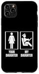 Coque pour iPhone 11 Pro Max Your Daughter My Daughter Dad Mom Fiers School Bus Driver